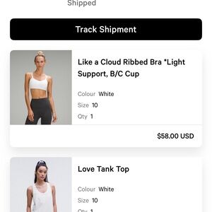 Lululemon Athletica Lot of Two Workout Tank Tops and 2 Sports Bras 10